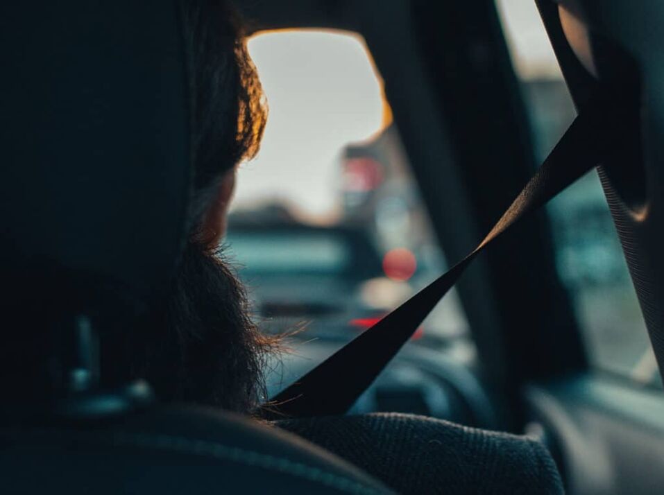 driver wearing a seatbelt